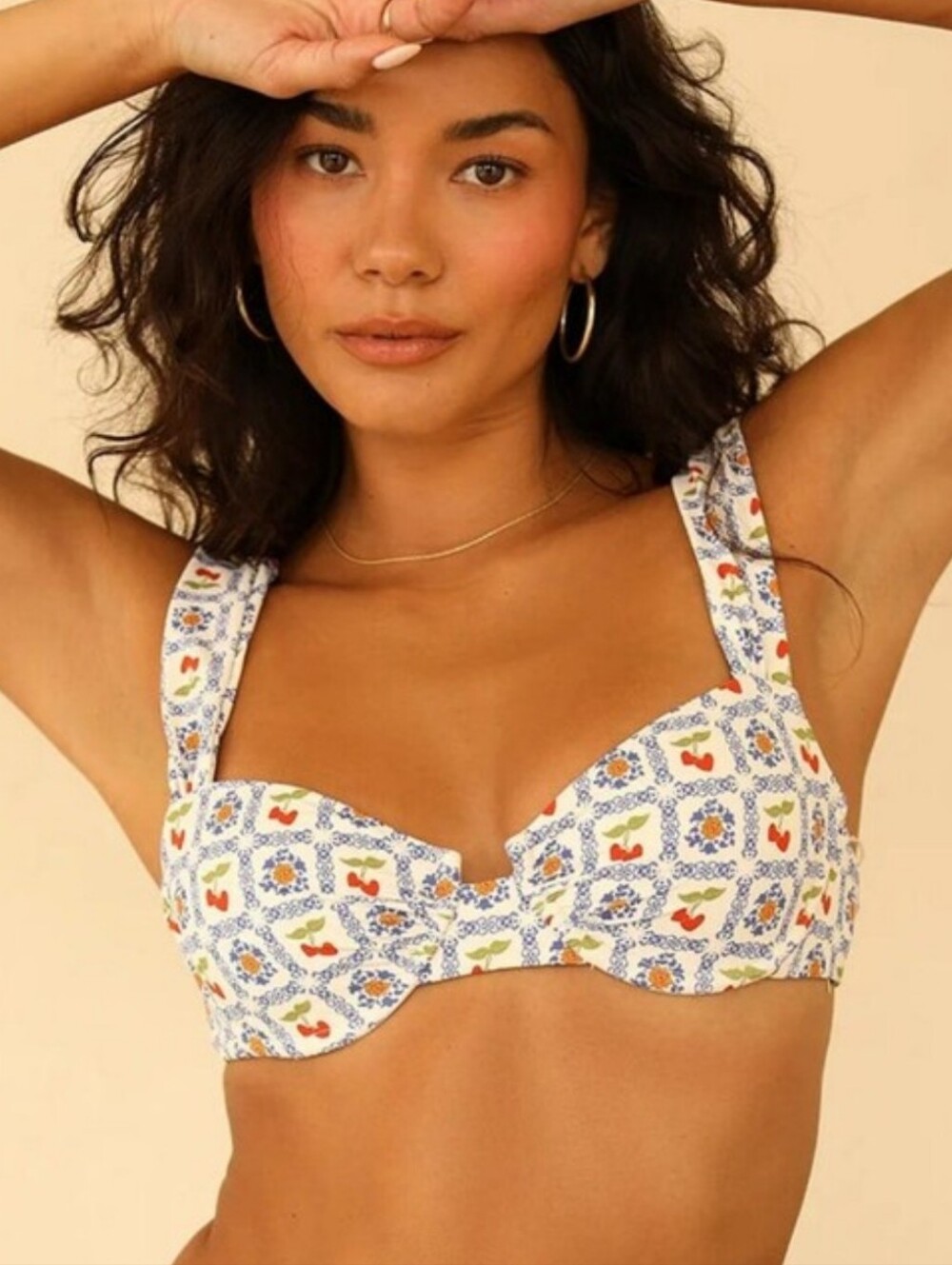 Dippin Daisys L Roma Bikini Top in Palermo Print Coastal Cottagecore Feminine